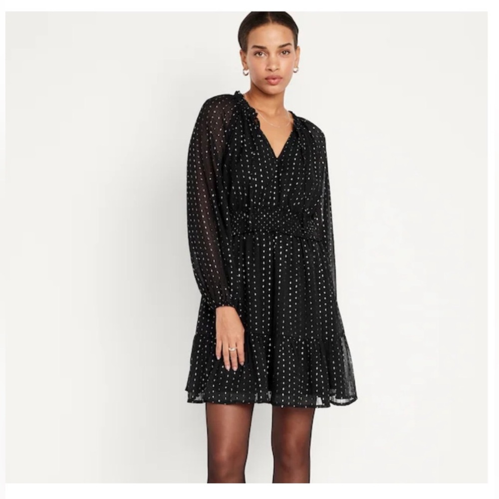 NWT Old Navy Waist Defining Shine Mini Dress
